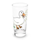 LalaHangeulの오리 (アヒル)韓国語オノマトペ Long Sized Water Glass :front