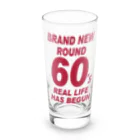 キッズモード某のROUND60 / 還暦＆アラ還を軽やかにすごすロゴ Long Sized Water Glass :front