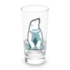 イトシモノのシロクマ ジレンマ　（あお） Long Sized Water Glass :front