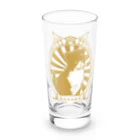 中華呪術堂（チャイナマジックホール）の【背景白・GOLD・表】改☆人民帽猫  Long Sized Water Glass :front