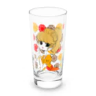 ART705のレトロ可愛いポニーテール女子 Long Sized Water Glass :front