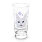 れいにゃん堂&れいにゃあ～と😺のチョークアートの白猫[Magao Neko] Long Sized Water Glass :front