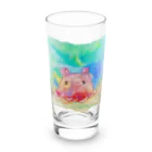onmycolorの楽描き店のめんだぁこさん Long Sized Water Glass :front