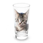 幸運を呼ぶ幸せ丸出しショップの幸運を呼ぶ可愛いネコちゃん Long Sized Water Glass :front