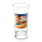 take104の夕方の海辺 Long Sized Water Glass :front