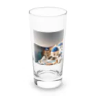 manopinoのおしゃれな街！サントリーニ島 Long Sized Water Glass :front