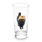 ソヒのショップの帽子を被った黒猫 Long Sized Water Glass :front