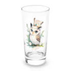 フクロウの森の癒しフクロウ Long Sized Water Glass :front