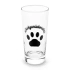 white-bearの肉球に溺れたい　黒 Long Sized Water Glass :front