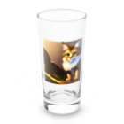 ワンダーワールド・ワンストップのかわいい猫のイラストグッズ Long Sized Water Glass :front