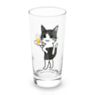 The Cat who.... suzuriのバドキャット Long Sized Water Glass :front