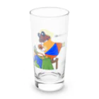 草原で走りたいの牛乳を注ぐカレイ子さん Long Sized Water Glass :front