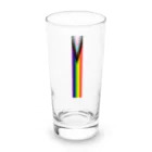 LGBTQ＋プライドショップのプログレッシブレインボー・ロンググラス Long Sized Water Glass :front