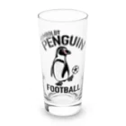 map5（マップファイブ）デザイン・ライセンス・ストック　のペンギン・サッカー・PENGIN・イラスト・デザイン・Tシャツ・アニマル・フンボルトペンギン・スポーツ・動物・アイテム・グッズ・FOOTBALL Long Sized Water Glass :front