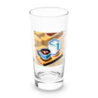 cunissaのドット絵コーヒーと電気ポット Long Sized Water Glass :front