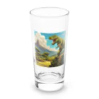 和彩-Wairoriのアニメ調　ティラノサウルス Long Sized Water Glass :front