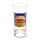 ダブル15のドット柄ビッグなチーズバーガー Long Sized Water Glass :front