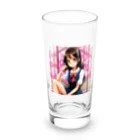 🎨デザイン宮殿🛍️の✨明るい美少女シリーズ：スレンダー女子高生エディション✨ Long Sized Water Glass :front