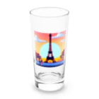 shibasannのフランスの風景のピクセルアート Long Sized Water Glass :front