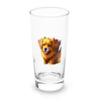 俺のファッションの漫画風チベタン・スパニエル: 可愛さとアートの融合 Long Sized Water Glass :front