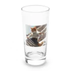 TAIYO 猫好きの躍動感あふれる猫 Long Sized Water Glass :front