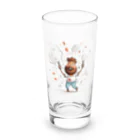 plusBeのおじさんとクラッカー Tシャツ Long Sized Water Glass :front