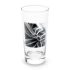  Neo Nature Threads（ネオ ネイチャー スレッズ）のモノクロフラワー Long Sized Water Glass :front