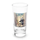 ルノルノの自転車でお買い物パンダくん Long Sized Water Glass :front