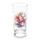 Stellaの水彩画タッチの幸せな音色を奏でるクリスマスベル Long Sized Water Glass :front