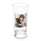 フウマショプの少女と愛犬 Long Sized Water Glass :front