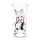 ケモ耳美少女キツネちゃん（AIart）の白髪美少女キツネちゃん Long Sized Water Glass :front