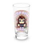 朱音琴音のドット絵のゲーム中のチンパンジー Long Sized Water Glass :front