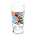 longberyのどんぐり食べる動物 Long Sized Water Glass :front