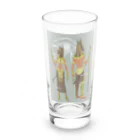 にゃっつ@ｴｯｾｲ漫画&ｲﾗｽﾄのバステトとアヌビス Long Sized Water Glass :front