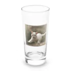 TAIYO 猫好きのフォトプリント美形白猫 Long Sized Water Glass :front