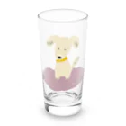 らくがき子さんのものづくり工房の✏️ワンコのきなこさん 〜もふもふ〜／名前あり Long Sized Water Glass :front