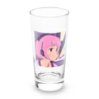 B_possibleのピンク髪の少女 Long Sized Water Glass :front