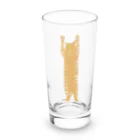 小鳥と映画館のバンザイ猫　クリア Long Sized Water Glass :front