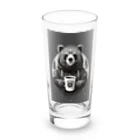 tomohyuのくまのマグカップを持つ熊くん Long Sized Water Glass :front