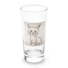 Kemasatariの猫の絵 Long Sized Water Glass :front