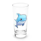 ワクワクセレブレイトのイルカくん Long Sized Water Glass :front