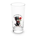 yasunekoの黒猫(ソックス) Long Sized Water Glass :front