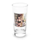 AI Creatorの美少女と猫ちゃん達 Long Sized Water Glass :front