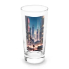 AI職人👨‍🏭のAI「ディストピアに希望の光」 Long Sized Water Glass :front