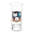 yoiyononakaのハロウィンの白猫08 Long Sized Water Glass :front