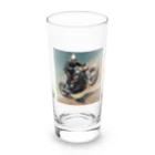 Yamapの仮面のバイク乗り Long Sized Water Glass :front