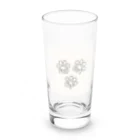 やんちゃ姫🌺の猫ちゃん肉球足あと Meow! Long Sized Water Glass :front