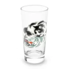 MakotOの猫と鯉（水墨画風） Long Sized Water Glass :front