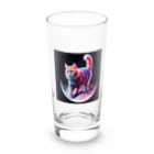 ニャーちゃんショップのムーンキャット【月で暮らす猫】 Long Sized Water Glass :front