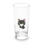 にゃんたれのグレーマーブル・ハチワレ仔猫コレクション Long Sized Water Glass :front